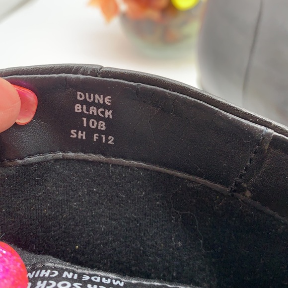 Earth Dune Black Leather Wedge Bootie / Sz 10 - Picture 3 of 8